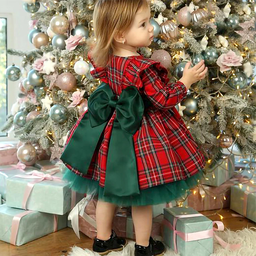 2024 рождественское платье для маленьких девочек новые детские платья-пачки из