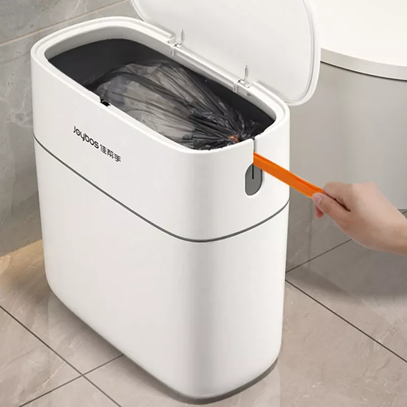

NEW 13L Trash Can Kitchen Bathroom Waterproof Large Automatic Packaging Bin Creative Drawstring Garbage Bin With Lid