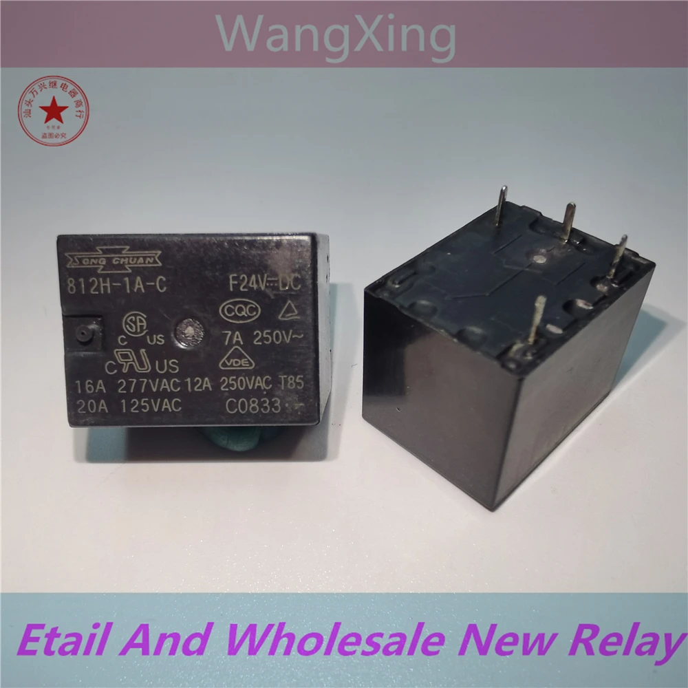 812H-1A-C 5VDC 12VDC 24VDC 48VDC электромагнитное силовое реле 4 pin