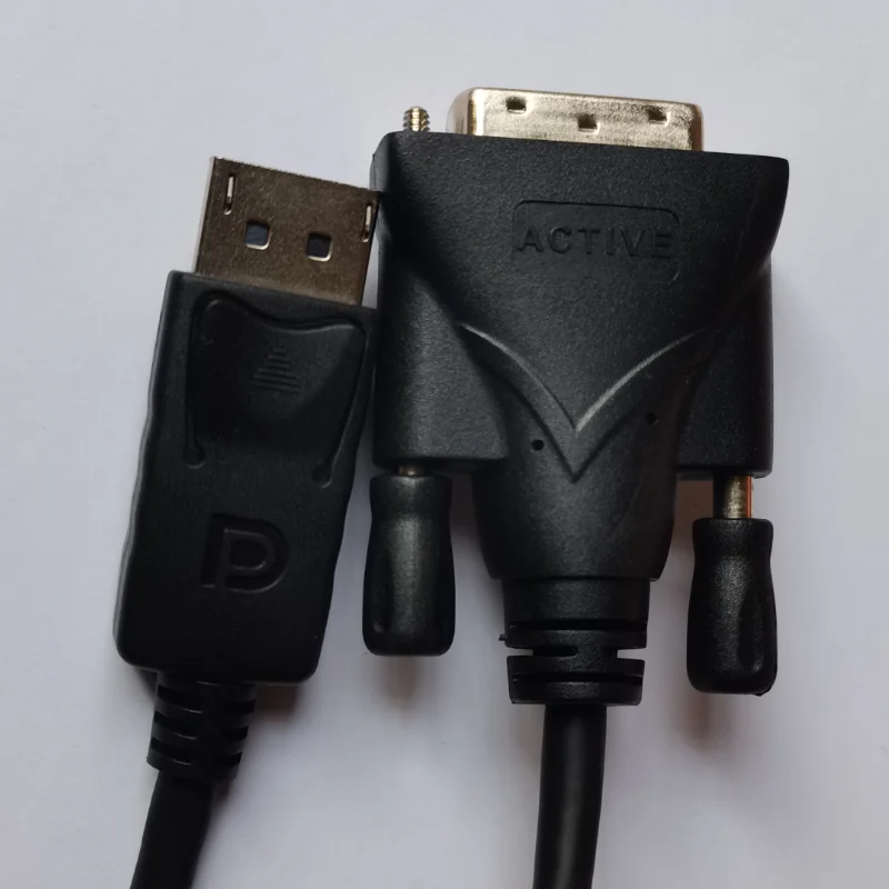 Фото Активный кабель DisplayPort-DVI 4K@30 Гц Кабель монитора DP-DVI-D Адаптер преобразователя DisplayPort вход-DVI для NVIDIA №4