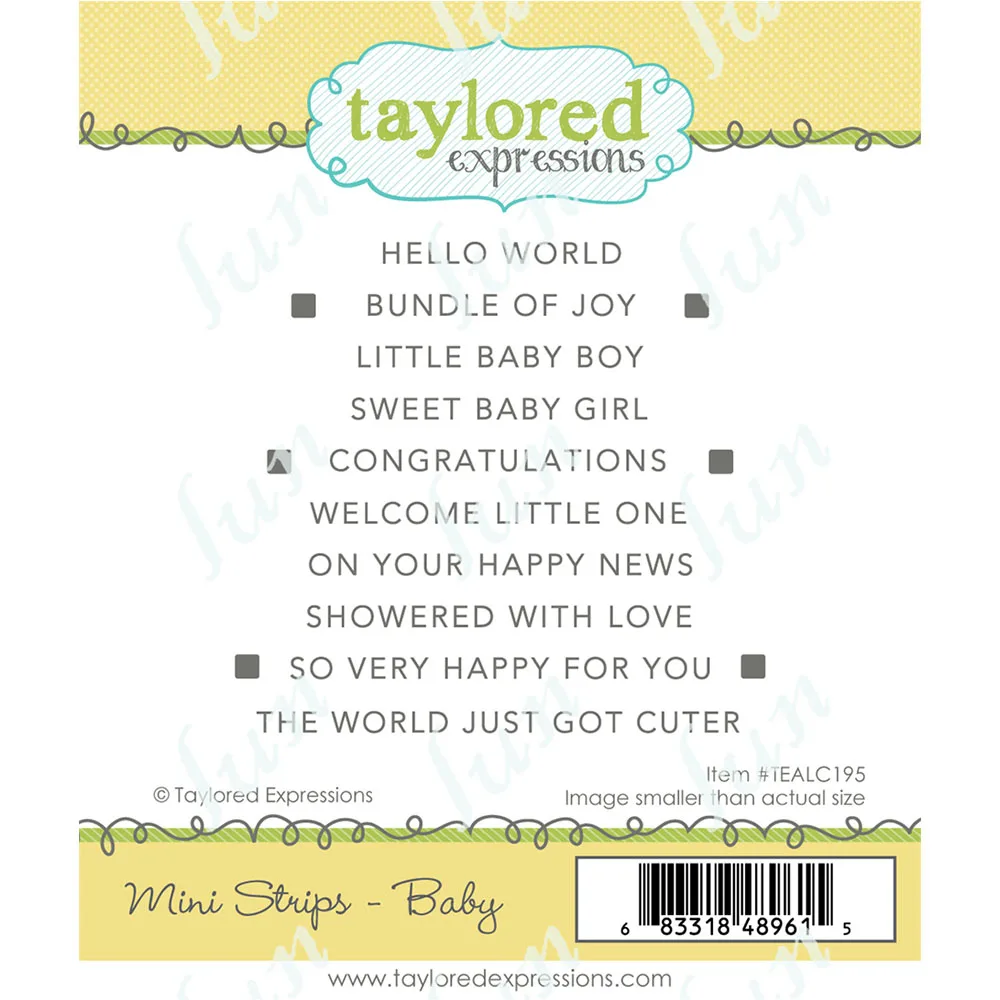 

2022 Newest Mini Strips - Baby Clear Stamps for Diy Paper Craft Gift Making Greeting Cards Scrapbooking Decor Embossing Template