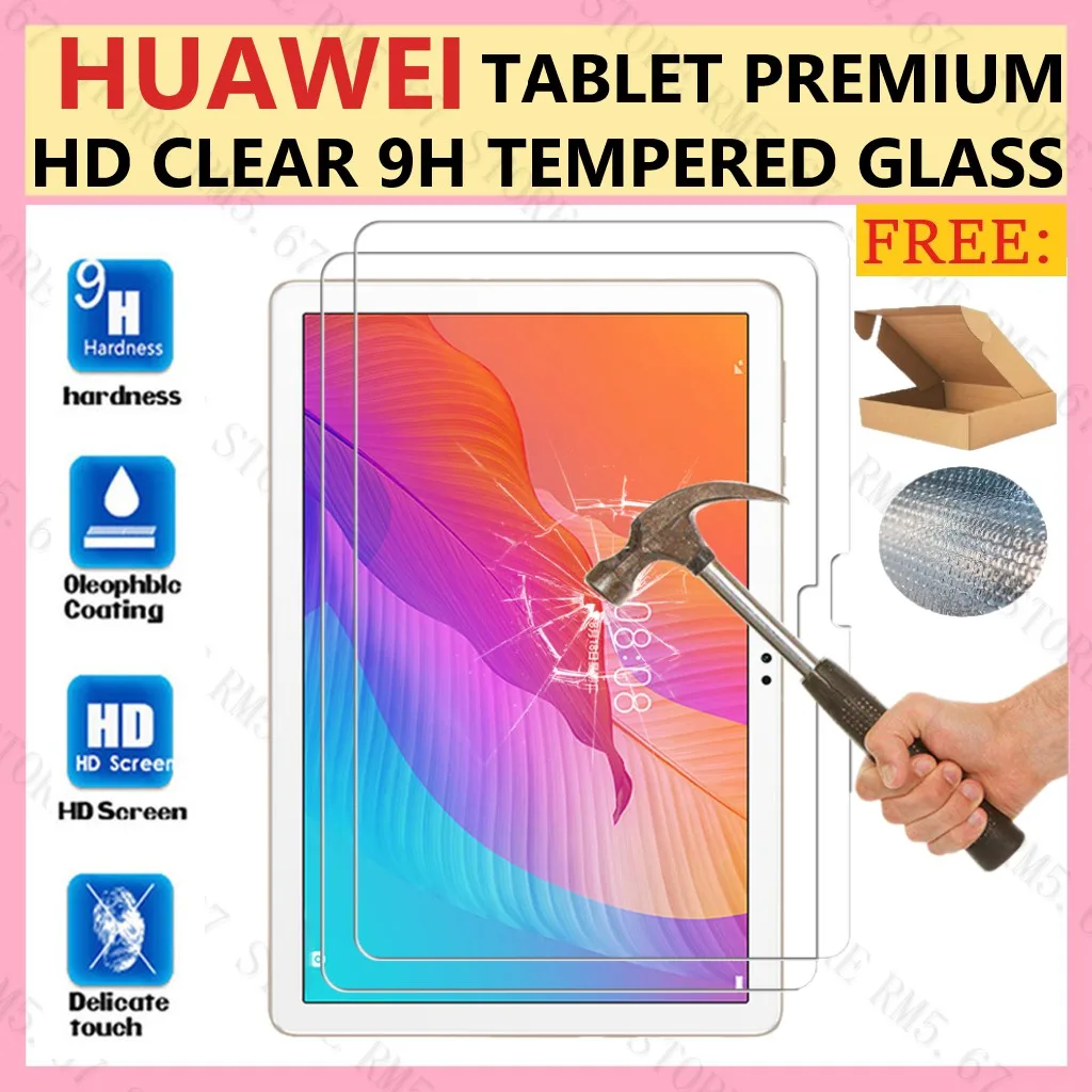 

HUAWEI MATEPAD T10S T8 T5 T3 PRO T10 10.4 10.1 9H HD CLEAR TEMPERED GLASS