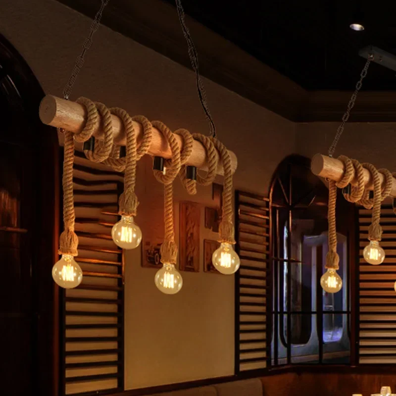 Новый Винтажный Ретро-светильник из пеньковой веревки осветительная база для