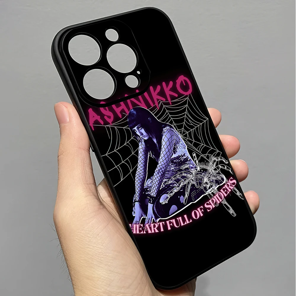 Rapper A-Ashnikko Weedkiller Phone Case for iPhone 12 11 13 14 15 16 Max Pro Plus Black Soft Silicone Cover