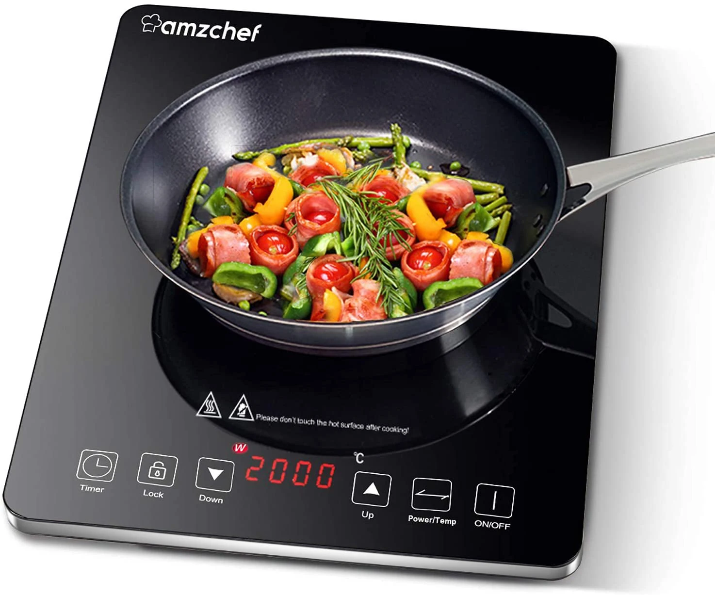 

Amzchef Induction Cooker 2000W Electric induction cooktop adjustable Temperature hob Power Magnetic Cooker Hot Plates SK-CB16