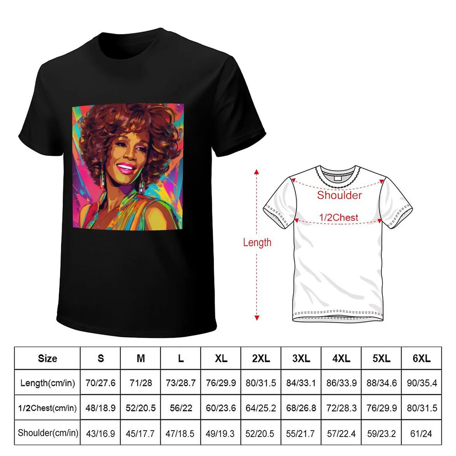 Футболка Whitney Houston футболка большого размера тяжелые весы хлопковые футболки с