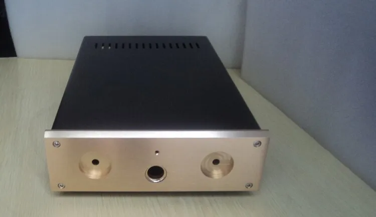 

case 200*70*263mm Gold Panel ,Full aluminum Power amplifier chassis /Pre-amplifier chassis/ AMP Enclosure / case PSU BOX DIY