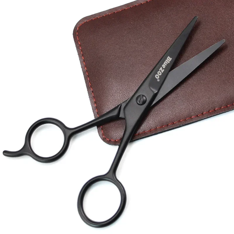 

Black 12.2cm Facial Hair Nose Hair Beard Eyebrows Stainless Steel Hairdressing Scissors Barber Scissors