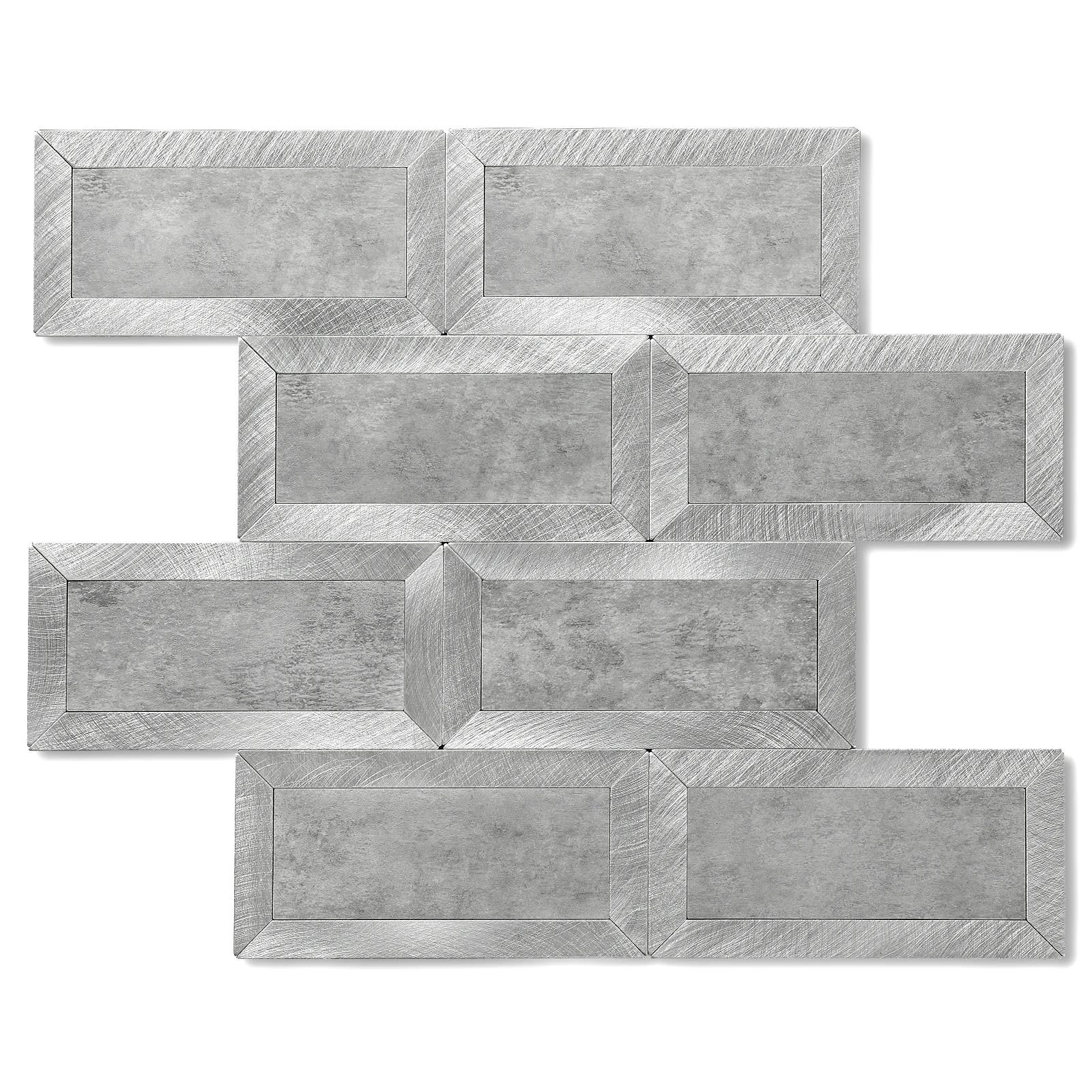 

Yipscazo Peel and Stick Backsplash, Adhesive Copper Backsplash Behind Stove, Metal Backsplash in Grey (10.24''x10.31'',5sheets)