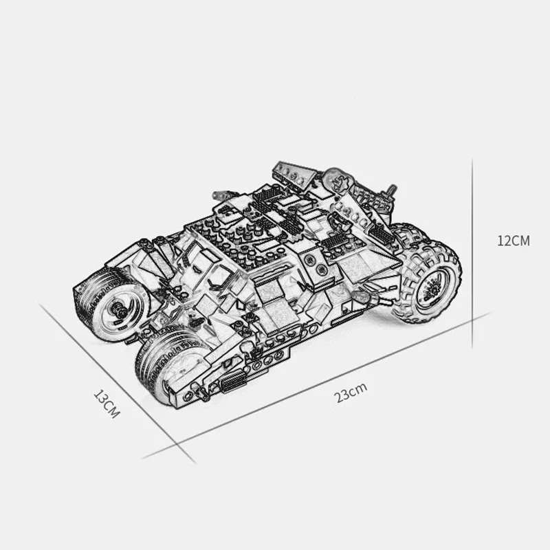 Модель автомобиля 325 шт. креативный автомобиль стакан Кирпичи Строительные блоки