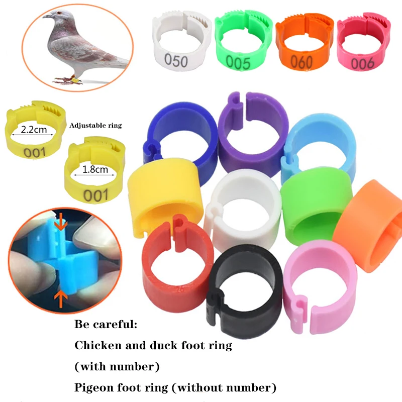 

25pcs 100pcs Chicken And Duck Pigeon Leg Small Foot Ring Buckle Poultry Leg Chick Duck Goose Animal Identification Tool