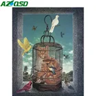 AZQSD Алмазная картина, кошка, птица, рукоделие, мозаика, животные, наборы крестиков, стразы, ручная работа, искусство, декор для детской комнаты
