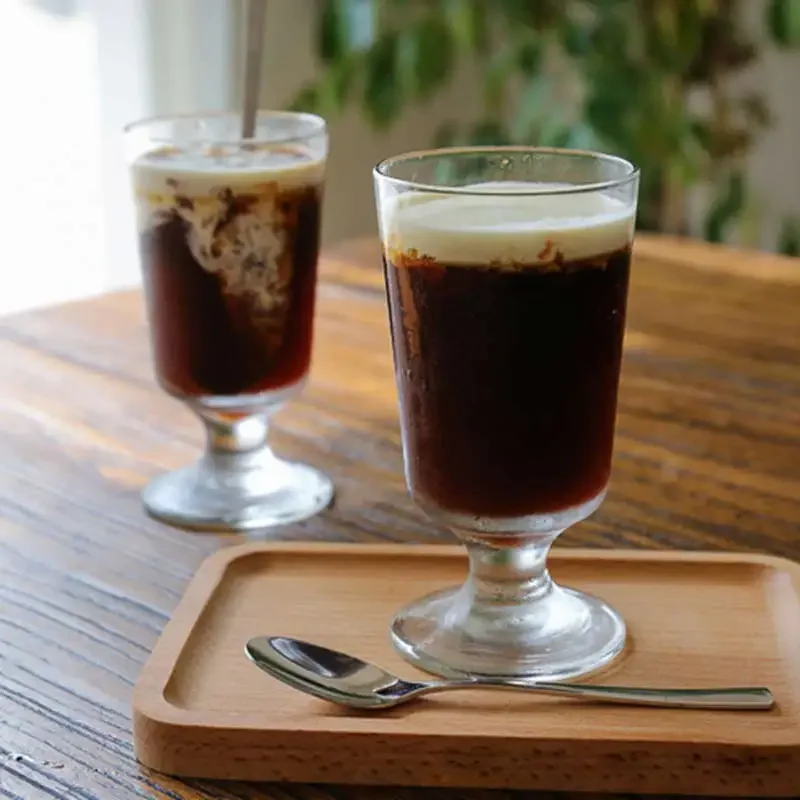 Винтажная прозрачная стеклянная чашка 2 шт. бокал из тюльпана для коктейлей