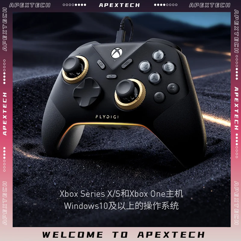 Фото Оригинальный проводной элитный контроллер FLYDIGI Black Warrior 5S для Series X | Лицензированный регулируемый джойстик S PC с переключателем силы нажатия №3