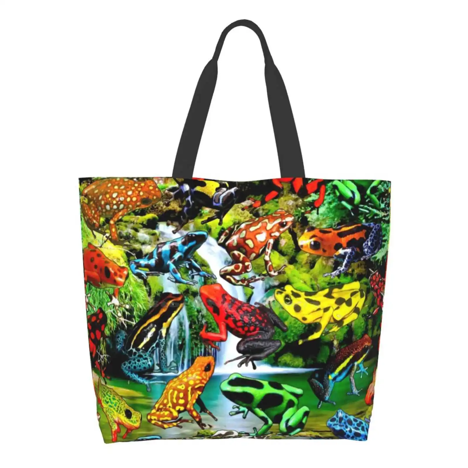 

Rainforest Frogs Shopping Bags Girls Fashion Casual Pacakge Hand Bag Frog Frogs Poison Dart Rainforest Rain Forest Nature