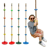 Kids Tree Swing Climbing Rope with Platforms Heavy Duty Disc Tree Swing Seat Hanging Chair Outdoor Indoor Swings Set Accessories