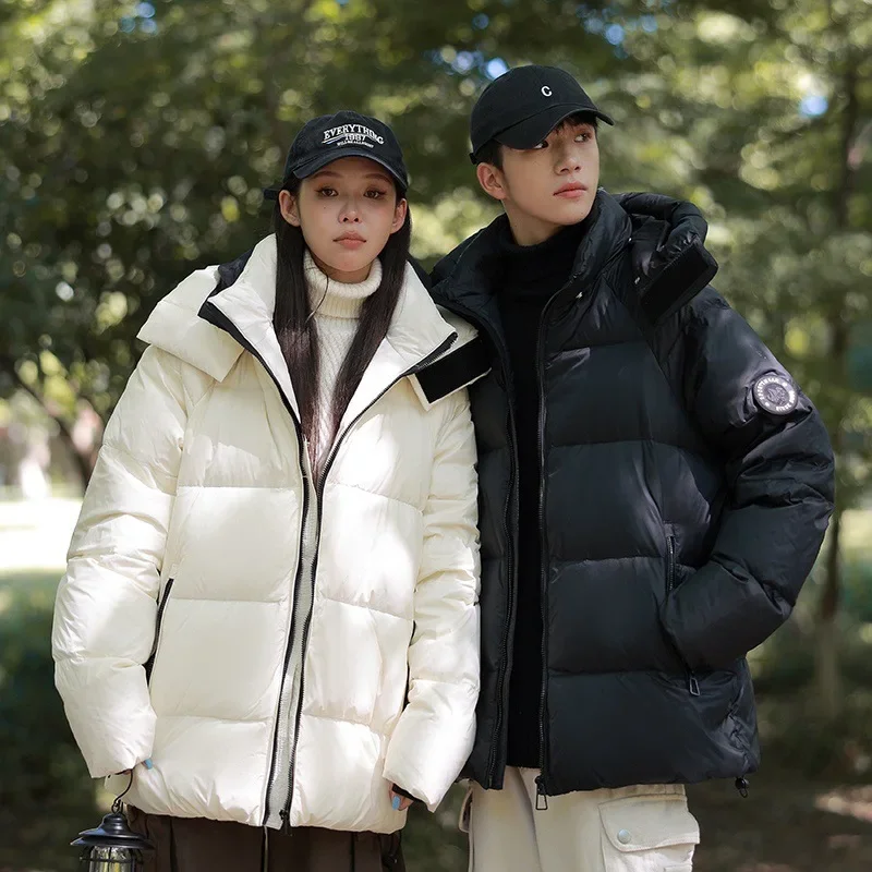 2024 новый стиль свободный крой утолщенный теплый утиный пуховик для мужчин и
