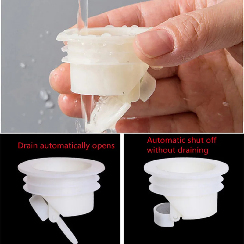 

Plastic Anti Odor Stopper Floor Drain One Way Valve Sewer Drain Strainer Shower Drainer Seal Cover Kitchen Bathroom Accessorie