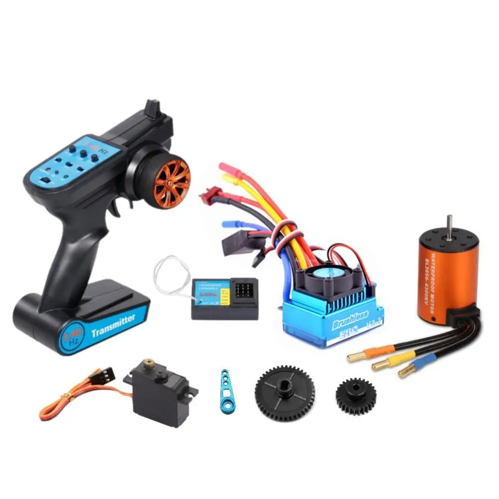 

Professional Brushless Esc Motor Set 2.4g Remote Control Steering Gear Rocker Arm For Wltoys 144001 Rc Car Upgrade Parts