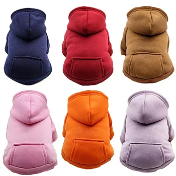 Solid Dogs Hoodies pet cat pocket sweatshirt Puppy warm Coat Dogs Jackets Sweatshirt Cat Costume Cotton Outfits 1