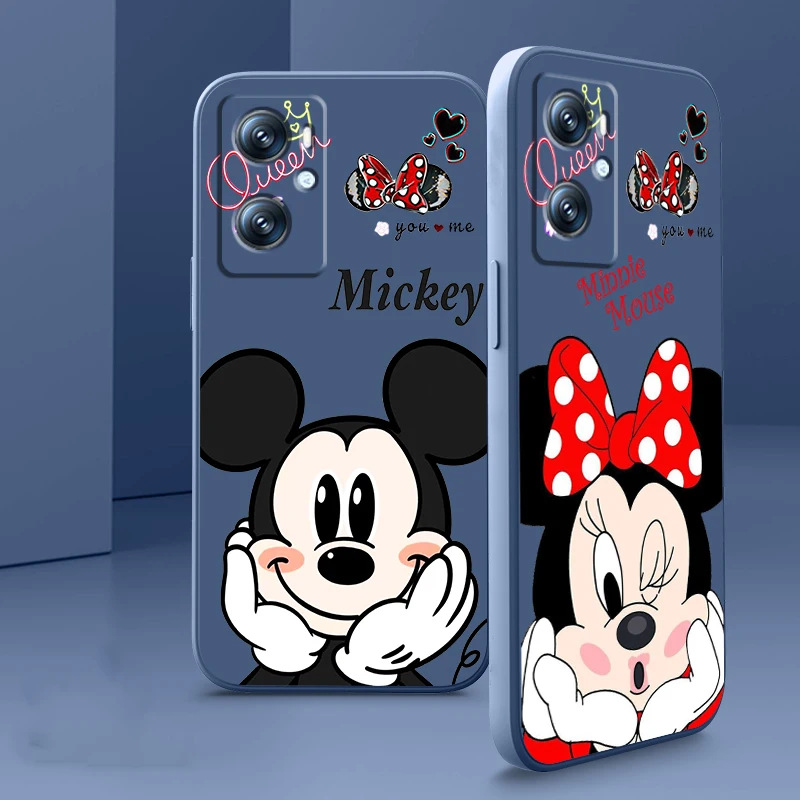 

Disney Minnie Mickey Cool Art Phone Case For OPPO Find X5 X3 F21 Lite A96 A94 A93 A77 A76 A74 A72 A57 A53S A16 A9 5G Liquid Rope