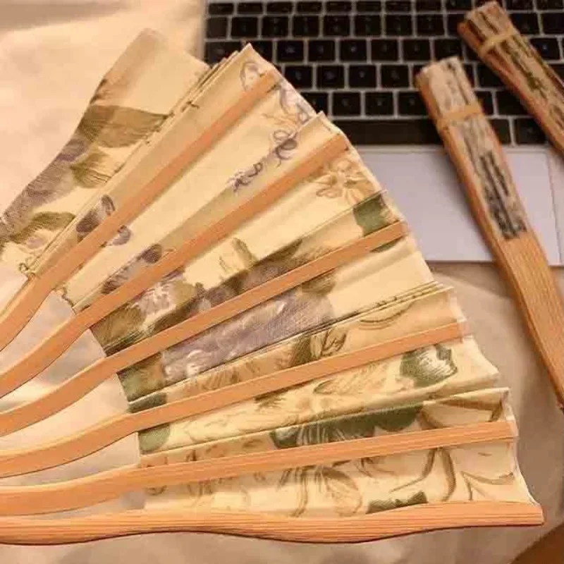 Складные декоративные веера в китайском стиле реквизит для фона ручной