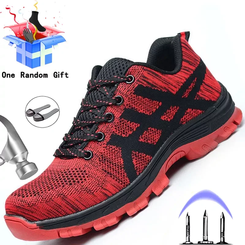 

Новые рабочие кроссовки, мужская рабочая обувь со стальным носком, защитные ботинки, мужская обувь, Рабочая обувь с защитой от проколов для ...