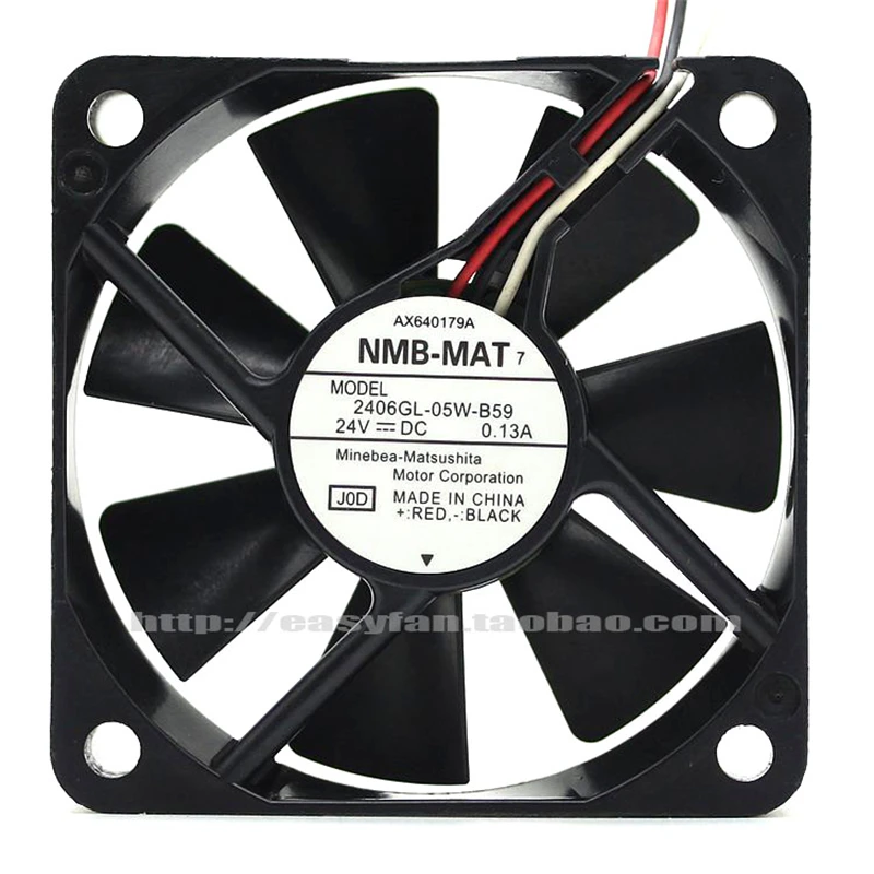 Оригинальный 2406GL-05W-B59 24 В 0.13A 6 см 6015 3-проводной Конвертор копировальный Вентилятор охлаждения
