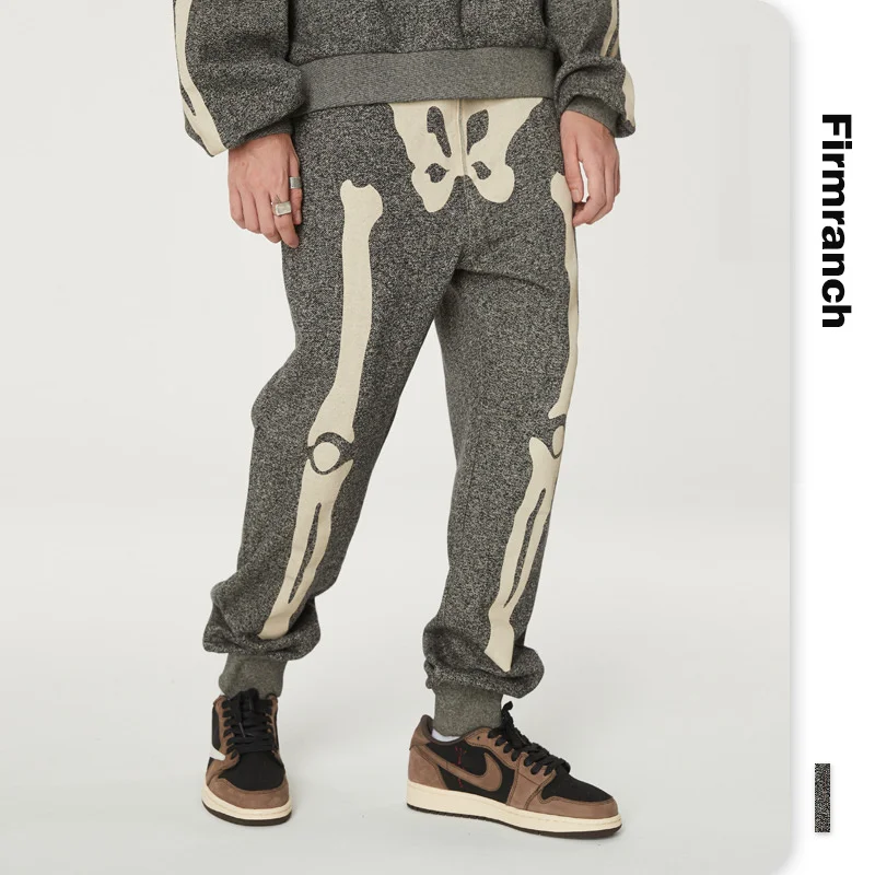 

Men/Women High Street New Ins Japanese Skeleton Pants Casual SportPants Bone Joint Sweatpants Loose Skelecton Trouser
