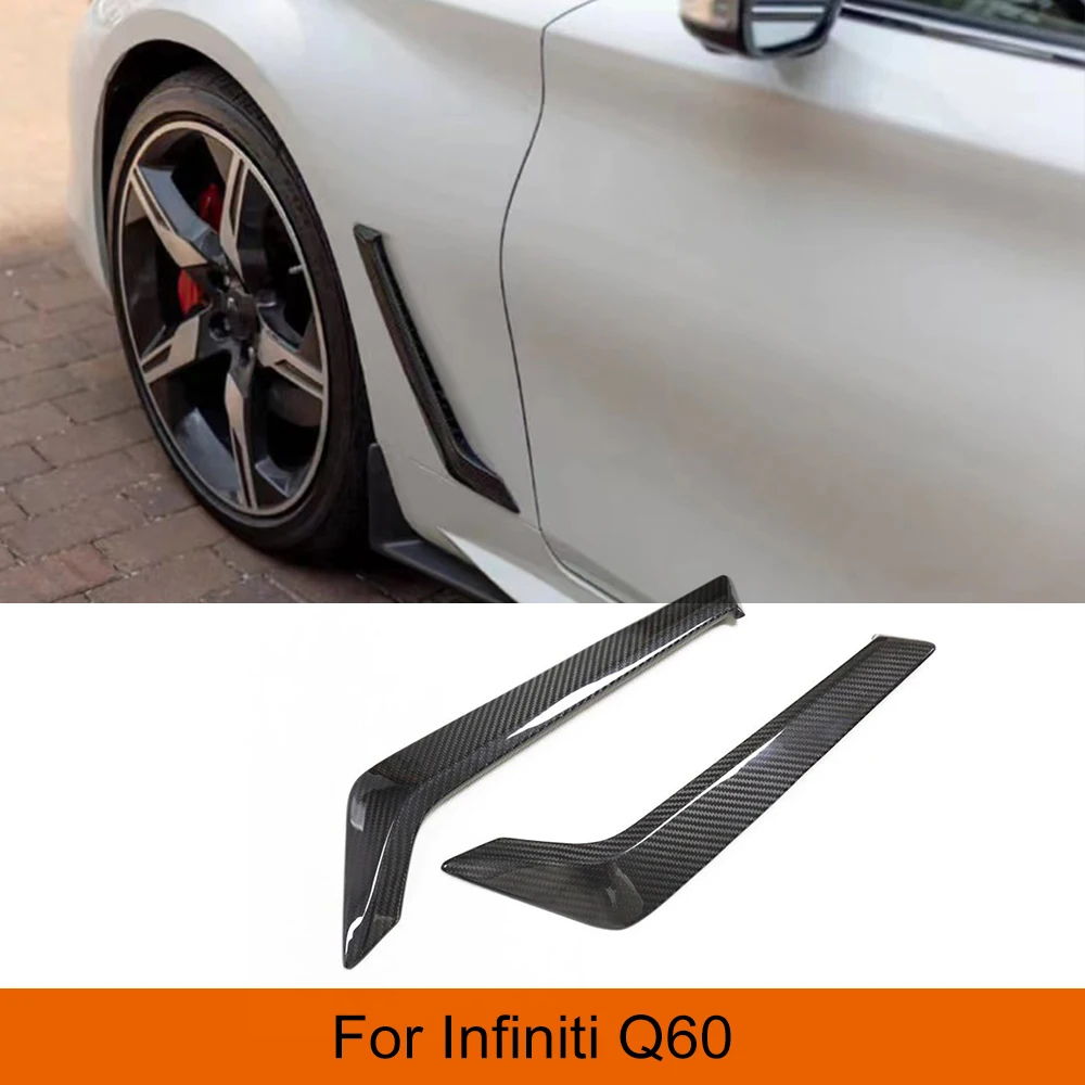 

Q60S переднее боковое крыло, Крышка вентиляционного отверстия, отделка для Infiniti Q60 2016-2021, сухой углеродный воздуховод, выходной спойлер, сплиттер, каналки