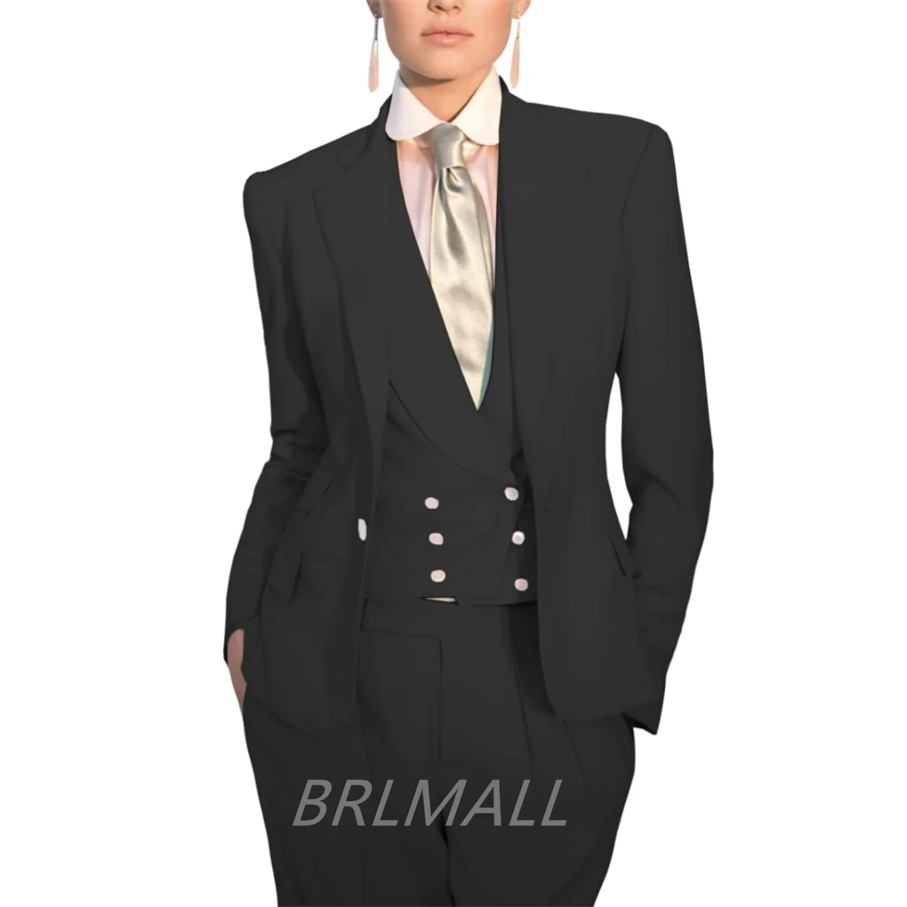 Women Suit Two Pieces Outfit Long Sleeve Business Casual Blazer Jacket with Wide Leg Pant Suit Set for Work