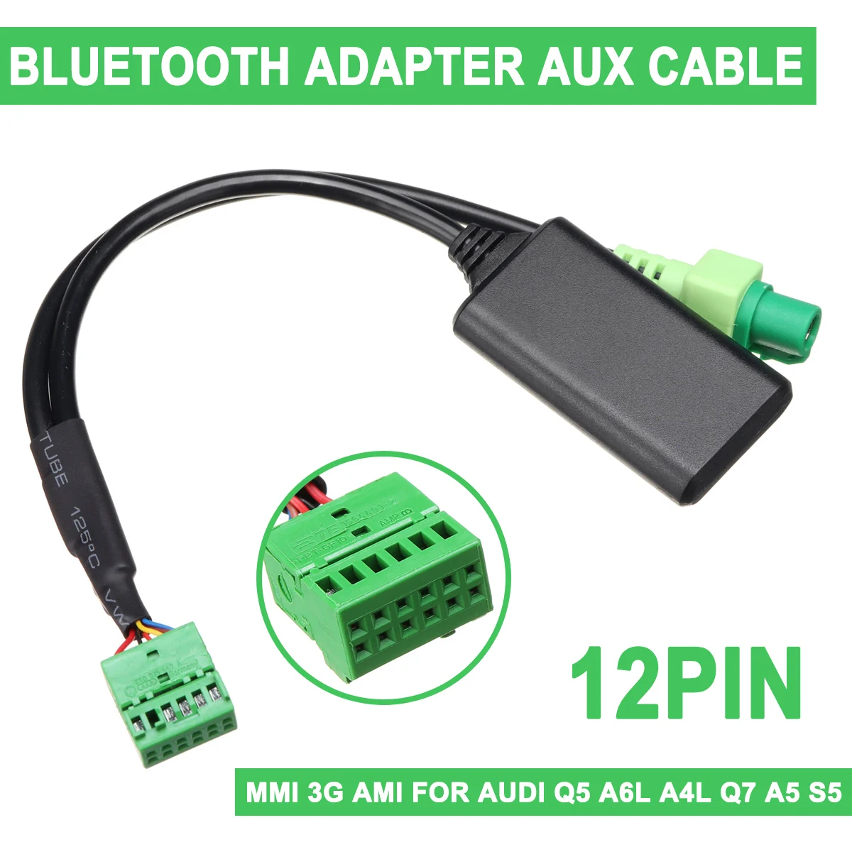 Car MMI 3G AMI For Audi Q5 A6L A4L Q7 A5 S5 Wireless bluetooth AUX Audio Adapter Cable MMI Socket Interface Audio Input