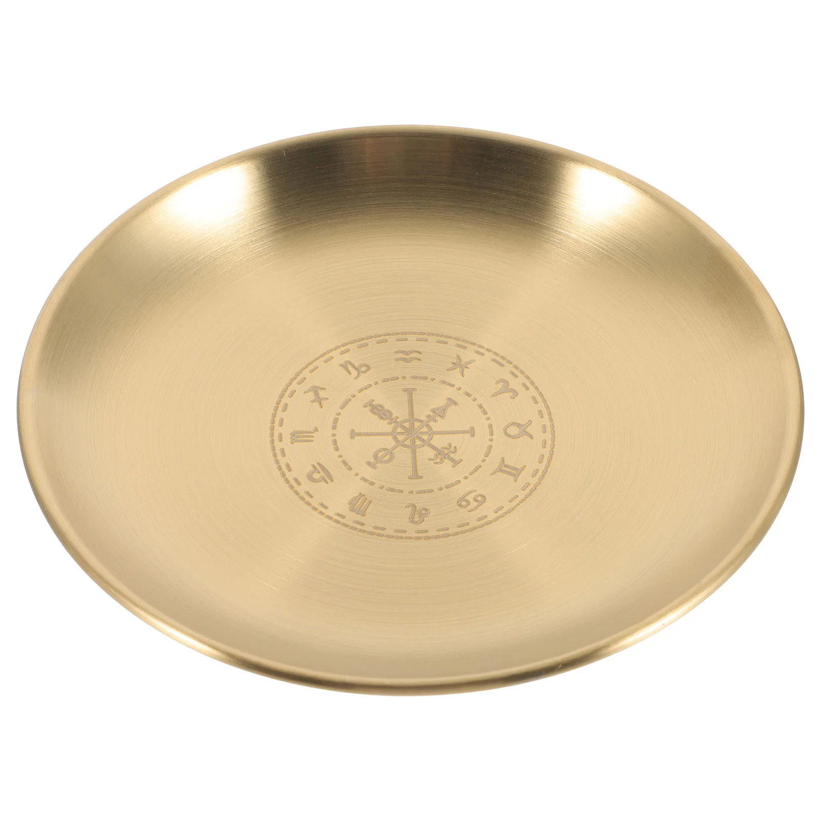 Пентакль трехфазный лунный золотой диск ювелирные изделия металлическое блюдо