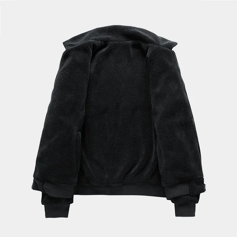 2022 Double-sided Wearable Plus velvet lining Warm Jacket Mens Fashion corduroy Baseball Uniform Casual Winter Jacket Men