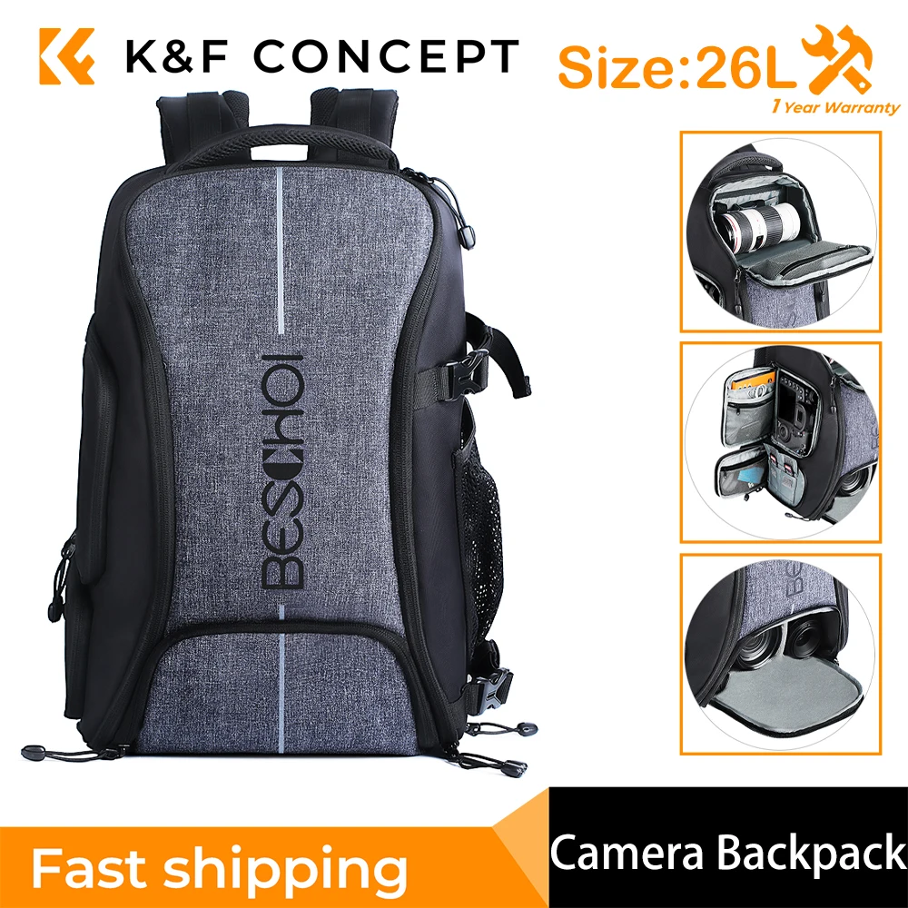Рюкзак K &amp F Concept для камеры водонепроницаемая сумка 25 л ноутбука 15 дюймов с