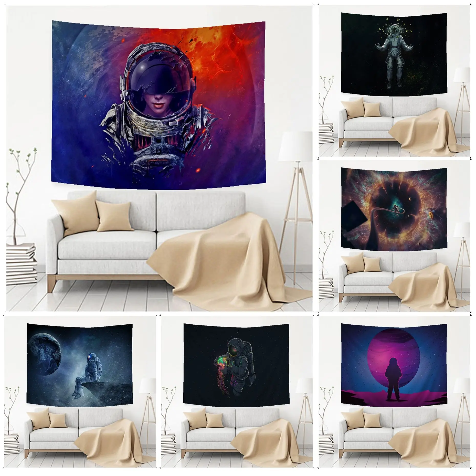 

Astronaut Colorful Tapestry Wall Hanging For Living Room Home Dorm Decor Japanese Tapestry