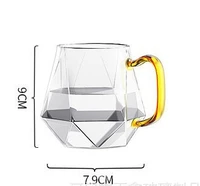 japanese style hammer glass household high temperature resistant milk cup high boron silicon hand cup with juice tea cup