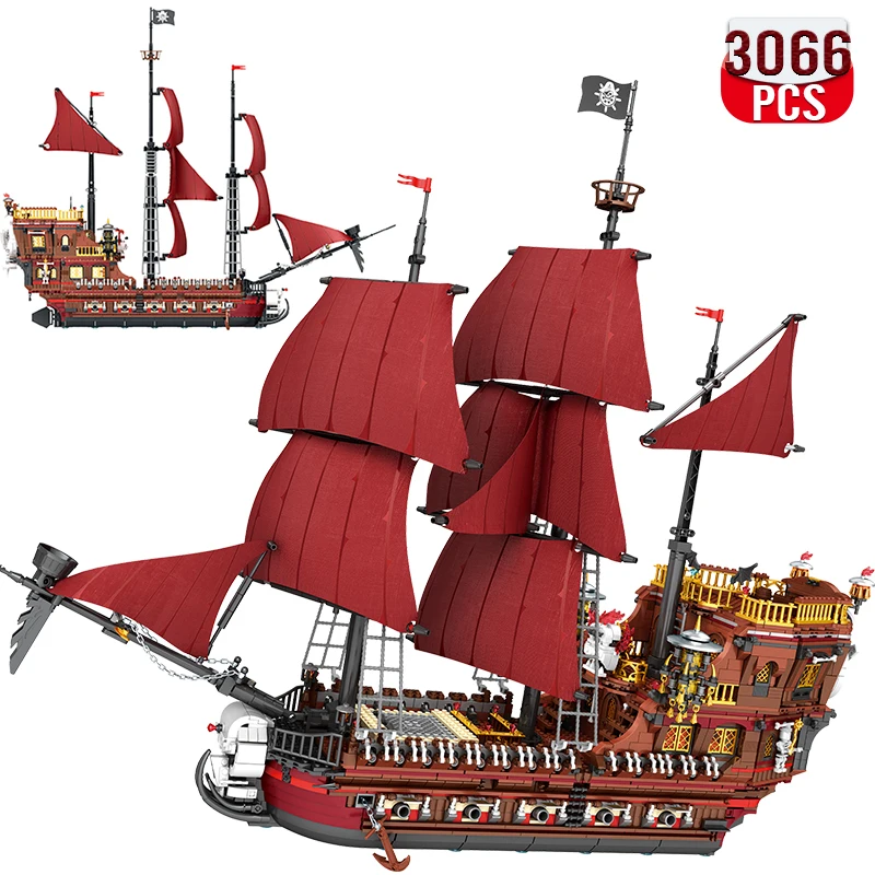 

Technical Ideas Wharf Vessel Model Building Blocks Famous Adventure Pirate Houseboat Bricks Assembly Toys Gift For Adults