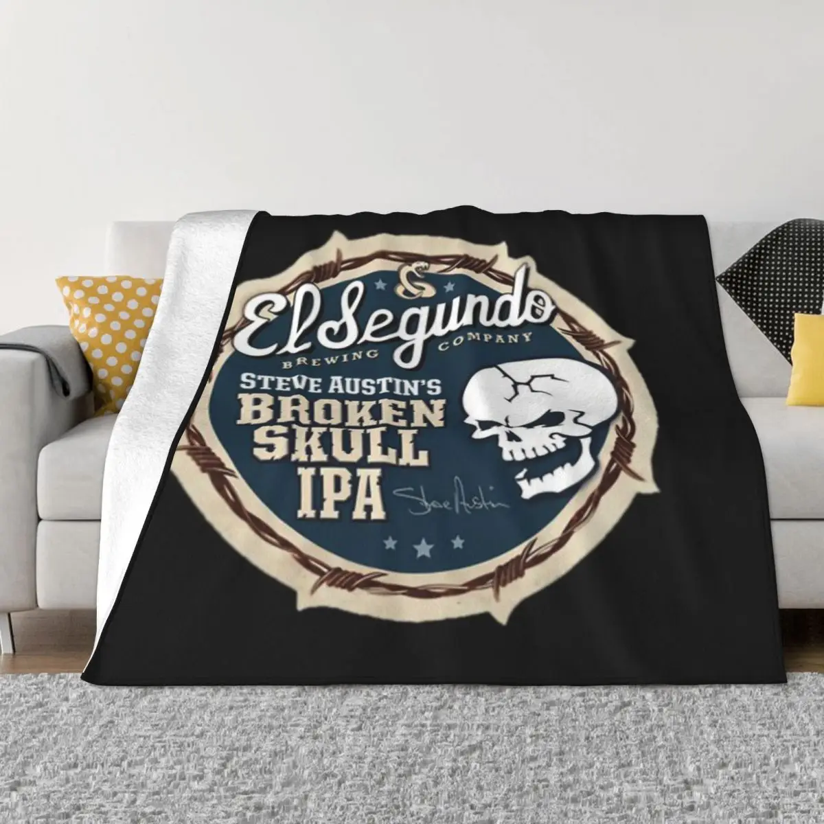 Ультрамягкое одеяло из микрофлиса Broken Skull Ipa