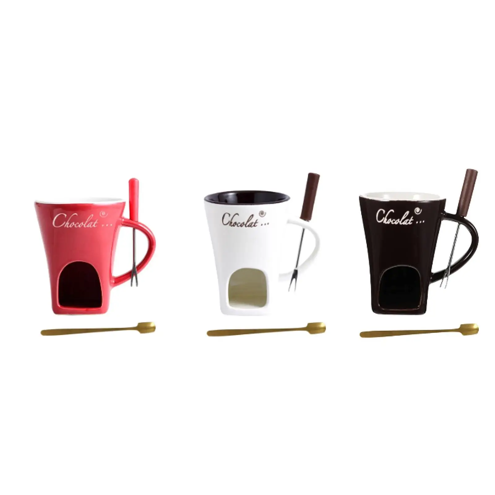 Fondue Pot Set Melting Mug Butter Warmer for Date Night Party Dinner