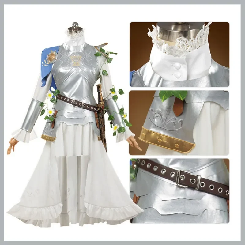 FC6Game Identity V Ada Mesmer Косплей Костюм Психолог Серебряный Рыцарь Длинная Ночь Qizhen