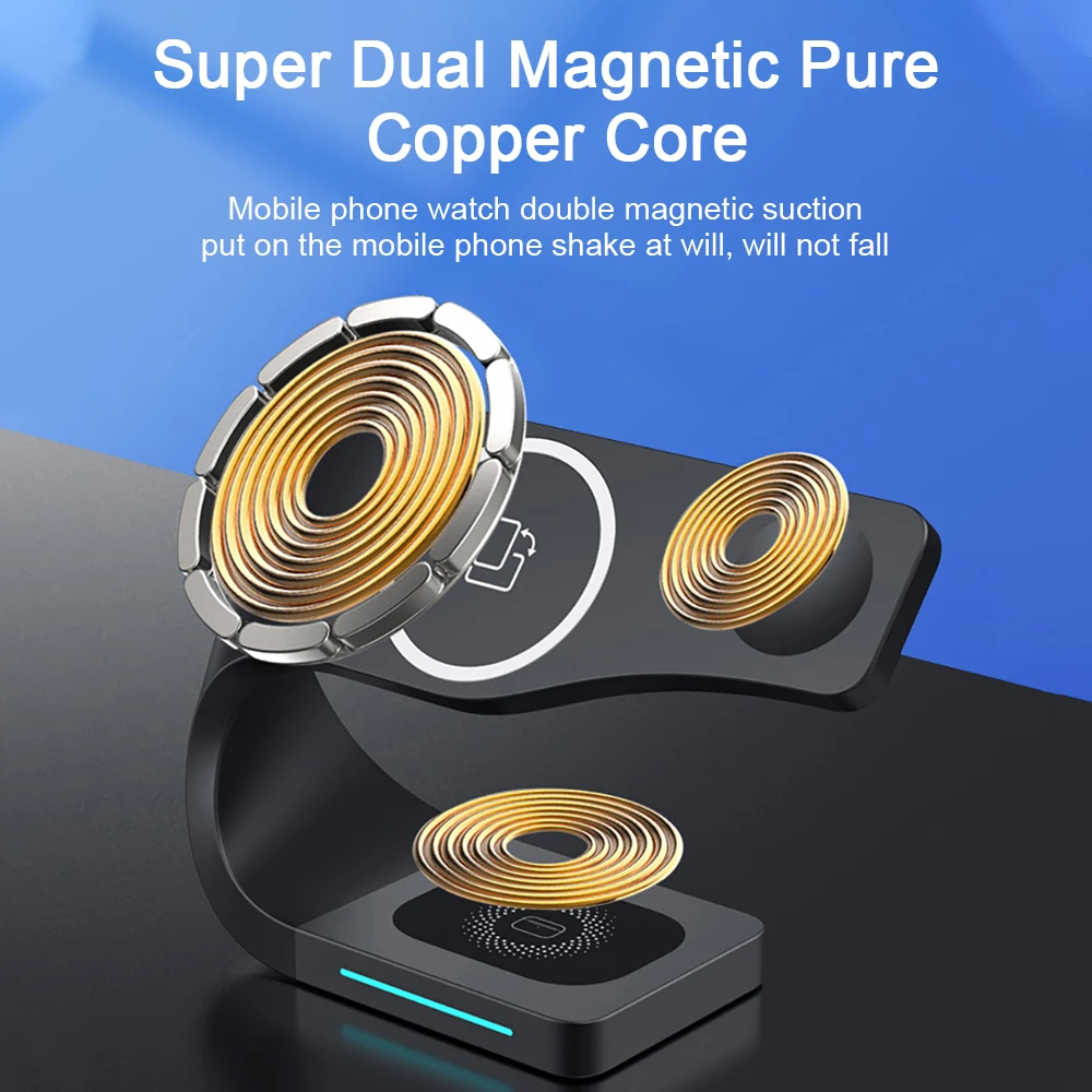 3 in 1 Qi Wireless Charger Stand For iPhone 14 13 12 11 Pro Max Mini Xs XR X 7 8 Plus SE3 Apple Watch Airpods Fast Charging Dock