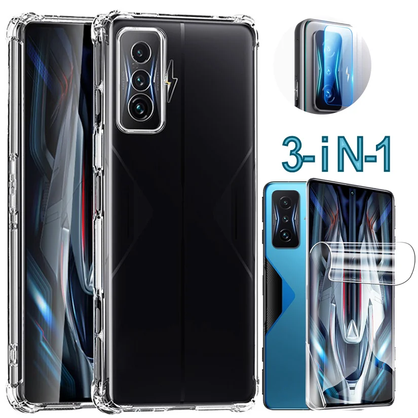 

поко Ф4 gt чехол Poco F4 GT Case Силиконовые чехлы для Poco F4GT case+гидрогелевая пленка чехол на PocoF4 GT чехол Покофон Ф4 gt