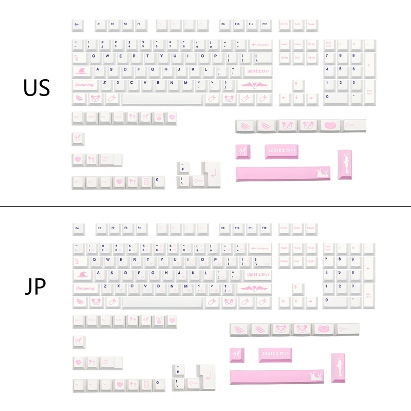 

137 Keys Set PBT Key Caps DYE-SUB Cherry Profile Dreaming Girl Keycaps for GK61 64 68 87 108 Mechanical Keyboard Keycap