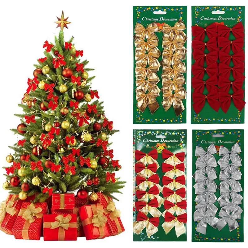 

Подвеска-бант «Бабочка» для украшения рождественской елки, 12 шт.