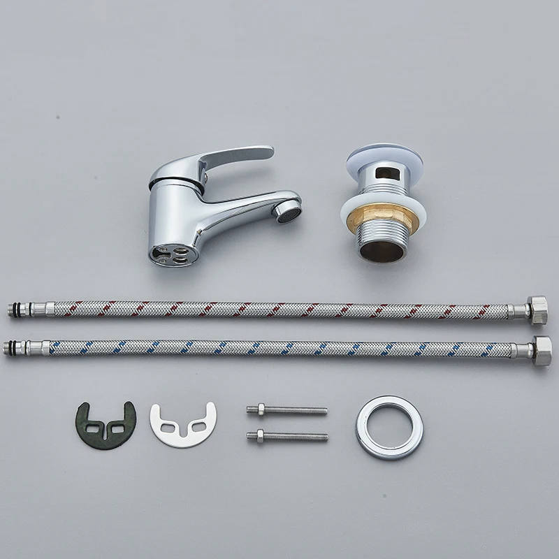 Смеситель для раковины кран горячей и холодной воды настенный ванной комнаты