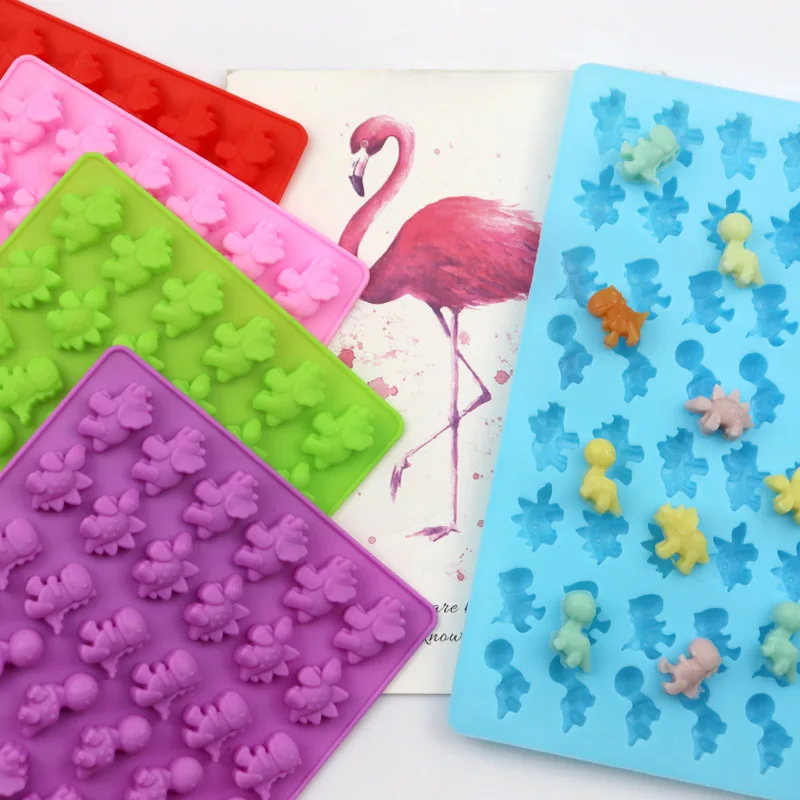 

48 Cavity Dinosaur Silicone Gummy Chocolate Baking Mold Tray Candy Jelly Mould Cake Decorating Tool Kitchen Accessories