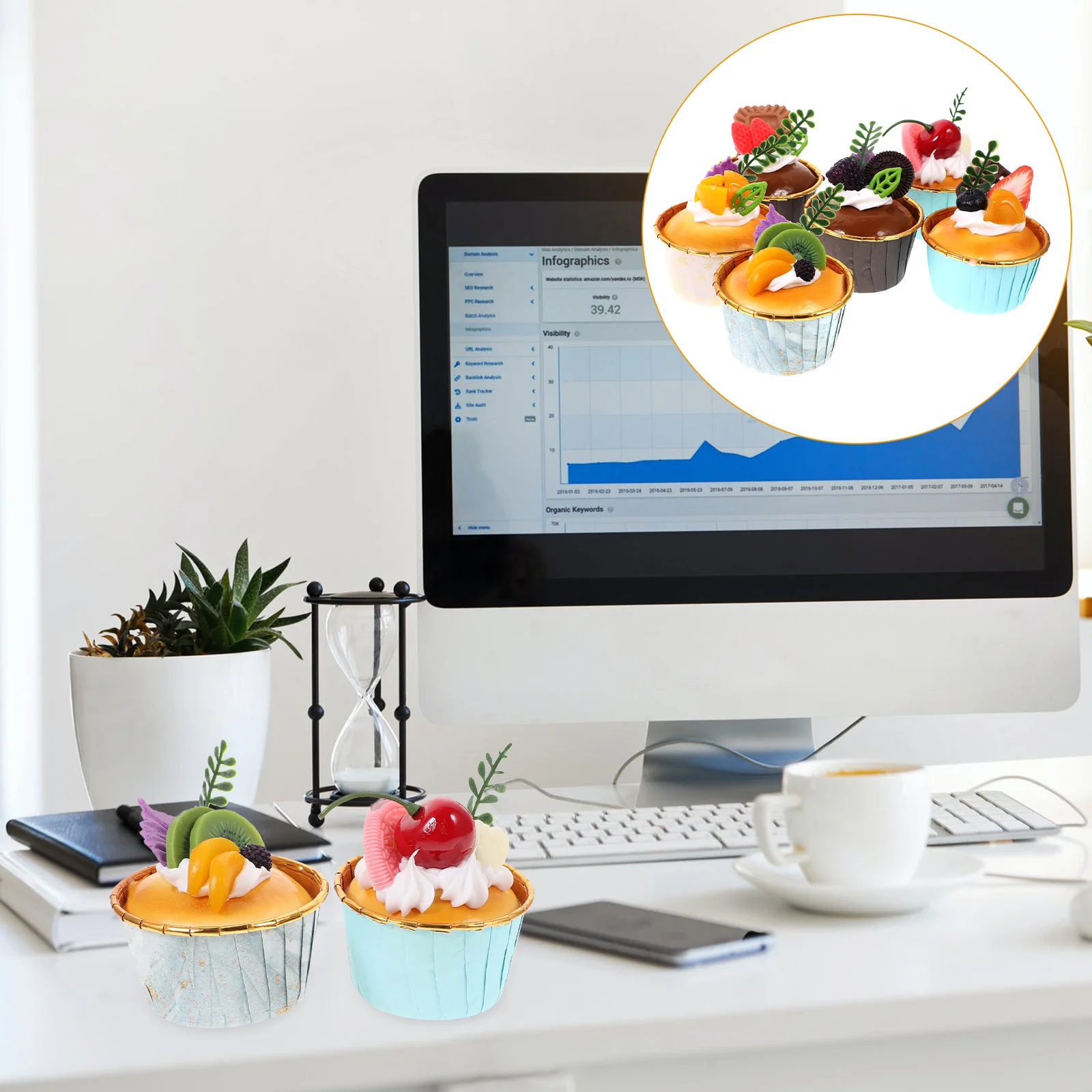 

Cake Artificial Fake Simulation Model Dessert Cupcakes Cakes Cupcake Realistic Props Toy Faux Display Toys Models Decor Play