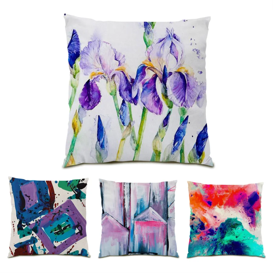 

Sofas for Living Room Artistic Decoration Home Decor Polyester Linen Abstract Velvet Sofa Decorative Pillow Cases Pattern E0340