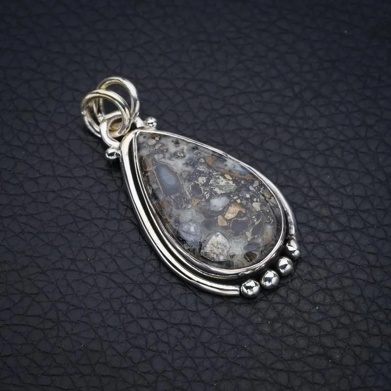 

StarGems Jasper Handmade 925 Sterling Silver Pendant 1.5" F4277